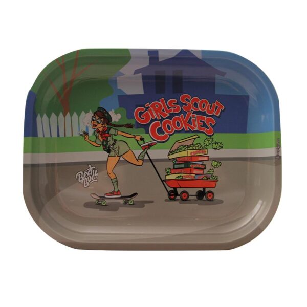 Best Buds Tin Box Rolling Tray With Storage Girl Scout Cookies