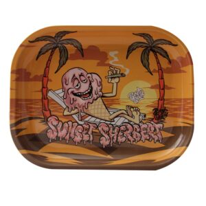 Best Buds Tin Box Rolling Tray With Storage Sunset Sorbet