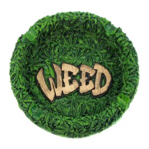 Gold Weed Ashtray 13Cm