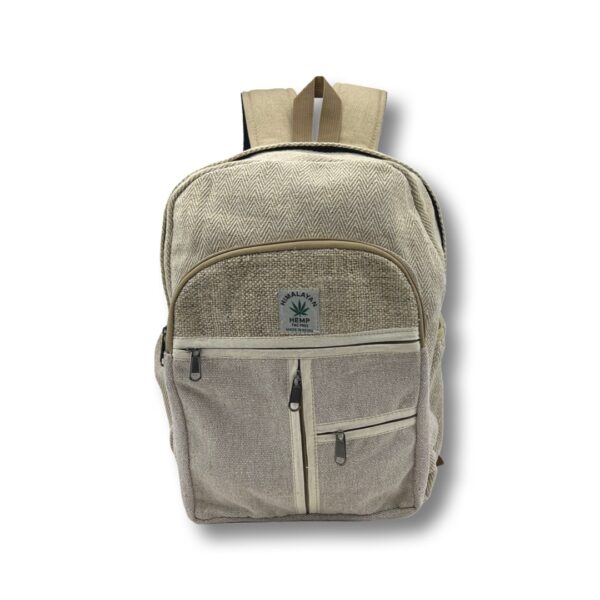 Handmade Hymalayan Hemp L Backpack - Natural