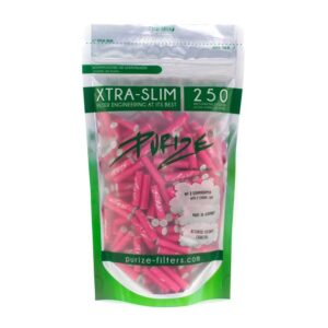 Purize Active Charcoal Filters 250Pcs Xtra Slim Pink